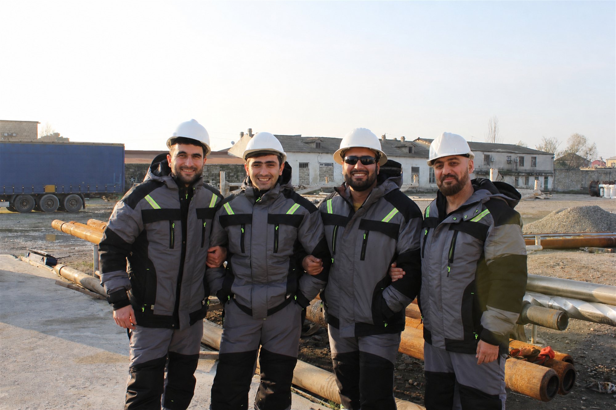 Drilling crew on site